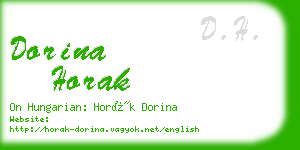 dorina horak business card